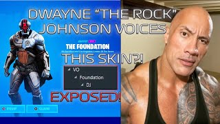 Fortnite DWAYNE quotTHE ROCKquot JOHNSON VOICES THE FOUNDATION SKIN [upl. by Allak]