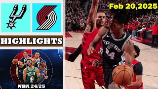 HIGHLIGHTS  San Antonio Spurs vs Portland Trail Blazers  NBA Today [upl. by Snook]