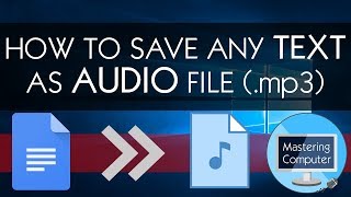 HOW TO SAVE ANY TEXT AS AUDIO FILE mp3  GOOGLE TRANSLATE [upl. by Enneite]