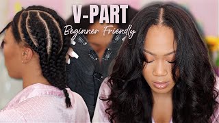 NATURAL VPART WIG BEGINNER FRIENDLY INSTALL  BEAUTY FOREVER HAIR [upl. by Arihsan]