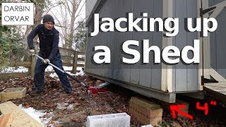 Jacking up a Shed  Making a Workshop [upl. by Malha]