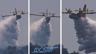 Canadair CL415 Water Bomber  FIREFIGHTING ACTION  Croatian Air Force [upl. by Esened]