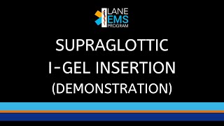 igel  Supraglottic Airway Insertion Demonstration [upl. by Jena]