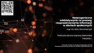 Obrona rozprawy doktorskiej  Próba generalna prezentacji Artur Karczmarczyk [upl. by Mauchi]