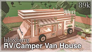 Bloxburg  RVCamper Van House Speedbuild [upl. by Kenny672]