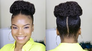 TWISTED CROWN 2 PONYTAIL MARLEY UPDO  NATURAL HAIR [upl. by Hollis]