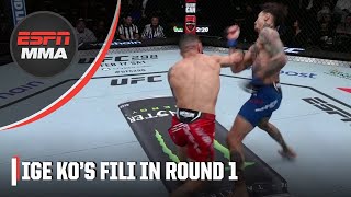 Dan Ige knocks out Andre Fili in first round at UFCVegas86  ESPN MMA [upl. by Darryn]