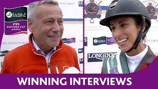 Winning Interviews  Falsterbo  Furusiyya Nations Cup™ Jumping 2016 [upl. by Yetah]