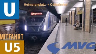 UBahn München  Mitfahrt im C2  Linie U5 [upl. by Ailongam476]