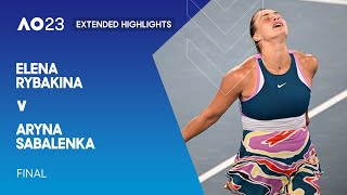 Elena Rybakina v Aryna Sabalenka Extended Highlights  Australian Open 2023 Final [upl. by Oralie]