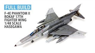 F4E PHANTOM II by HASEGAWA 148 scale model aircraft building [upl. by Charmian783]