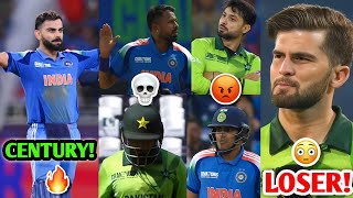 VIRAT CENTURY DESTROYED PAK 🔥 Shaheen LOSER 😡 Hardik TROLLS Babar 💀 India Vs Pakistan News [upl. by Broderick]