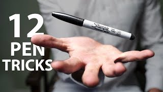 12 VISUAL Pen Tricks Anyone Can Do  Revealed [upl. by Tressa]