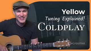 Yellow by Coldplay  Easy Guitar Lesson [upl. by Nidak]