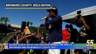 KODAK BLACK Shakes up Boca Raton FAU Tailgate the Broward county style [upl. by Nyrol]