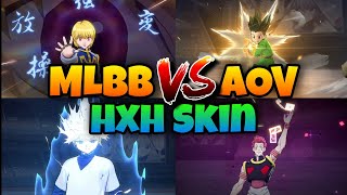 MLBB VS AOV — HUNTER x HUNTER SKIN COMPARISON 2025 [upl. by Aifoz]