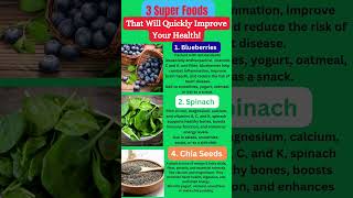 3 Super Foods That Will Quickly Improve Your Health food superfood healthyfood health shorts [upl. by Lime]