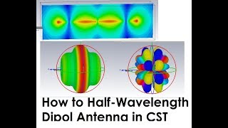 How to Simulate Halfwavelength Dipole Antenna in CST STUDIO SUITE [upl. by Amethyst]