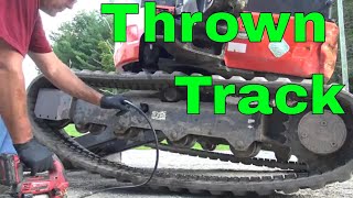 How To Put A Track On An Excavator  Thrown Track Repair [upl. by Norre]