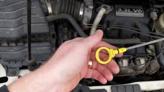 How To Broken dipstick remove and replace 2006 DodgeChrysler CaravanMinivan 33L V6 [upl. by Valida806]