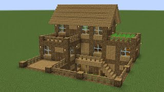 Minecraft  How to build a large survival house 4 [upl. by Eiggam]