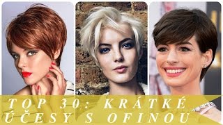 Top 30 krátké účesy s ofinou [upl. by Evie]