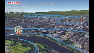 2024 Moy Park Belfast City Marathon fly over the marathon 3D course map [upl. by Pickens]