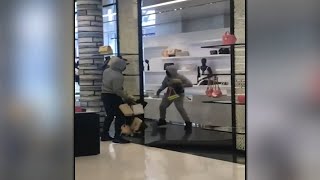 Brazen robbery at Chanel store in NYC caught on camera [upl. by Irrac827]