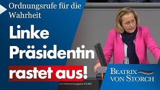 Beatrix von Storch AfD  Linke Präsidentin rastet aus Ordnungsrufe für die Wahrheit [upl. by Dragon]