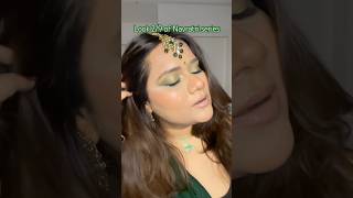 29 of easy Green Navratri makeup  Day 2 Dwitiya  Green Growth and serenity  Navratri series [upl. by Fasano]