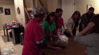 Best and biggest Christmas saran wrap prize ball party game [upl. by Dragoon]