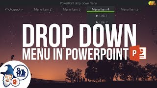 How to Drop Down Menu in PowerPoint updated [upl. by Atiuqel450]