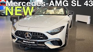 NEW MercedesAMG SL 43 Cabrio 2024  FIRST LOOK Walkaround exterior amp interior [upl. by Ferd]