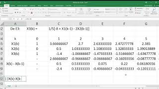 Método de Jacobi en Excel [upl. by Vannie]