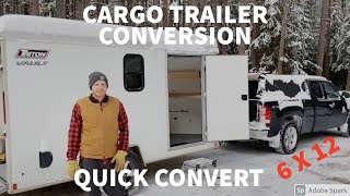 Quick convert Cargo Trailer to Camper Conversion [upl. by Swithin87]