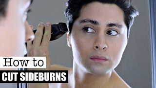 How To Cut Mens Sideburns  Sideburn Fade DIY [upl. by Ecyt]