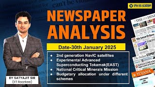 Newspaper Analysis for UPSC and APSC  30th January 2025  APSC and UPSC Exam Preparation  SPM IAS [upl. by Suinuj]