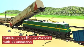 Kanchanjunga Express Train Accident in Rangapani Explained 3D Animation [upl. by Donal287]