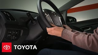 2012 Prius HowTo Steering Wheel Adjustment  Toyota [upl. by Katee]