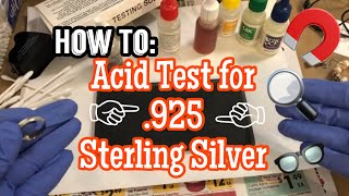 How to Acid Test for 925 Sterling Silver at Home  How to Clean your Testing StoneBoard [upl. by Capwell]