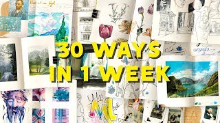 30 Ways To Fill a Sketchbook In A Week [upl. by Keynes]