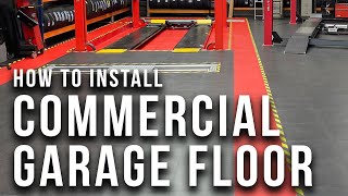 How to Install Garage Flooring  Ecotile Interlocking Floor Tiles  Commercial Garage [upl. by Nyrmac]