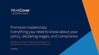 WorkCover Queensland Premium Masterclass [upl. by Gebhardt749]