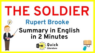 The Soldier  Short Summary  Poem by Rupert Brooke  English Literature Easy Explanation [upl. by Trudy277]