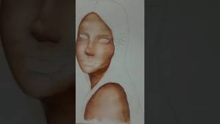 How I paint skin art watercolor portraitpaintinglowquality drawinghowtodraw anuvaartandcraft [upl. by Gabrielson]