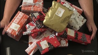 Wrapping Christmas Presents ASMR 2017 no talking [upl. by Valda105]