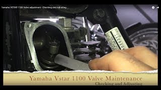 Yamaha VSTAR 1100 Valve adjustment  Checking and Adjusting [upl. by Annayt]