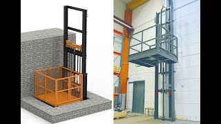 Cargo lift elevator assemble video [upl. by Ynatil]