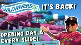 OPENING DAY at WILD RIVERS WATER PARK in Irvine CA  ALL the Slides Attractions amp FUN [upl. by Nulubez]