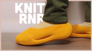 YEEZY Knit Runner Sulfur Review  On Foot [upl. by Gonick]